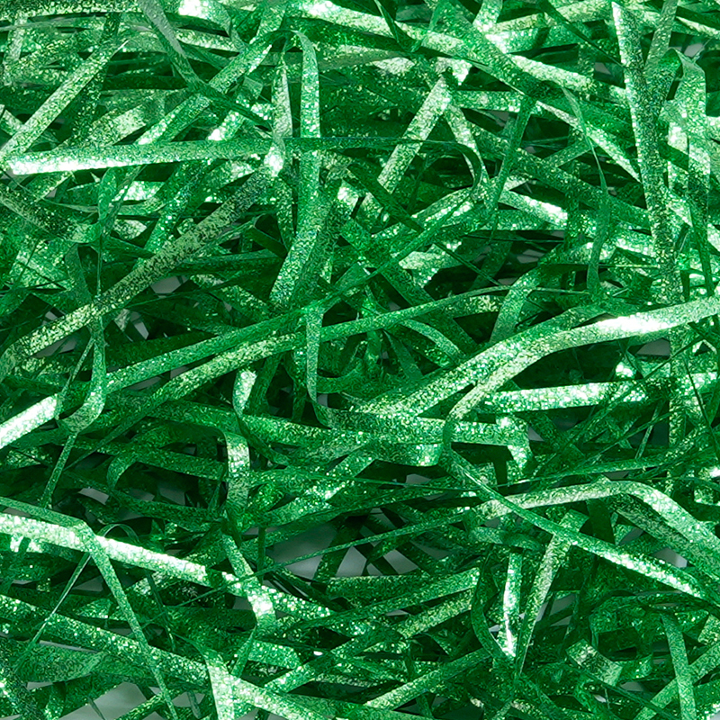 Fibra di rafia PET glitterata metallica