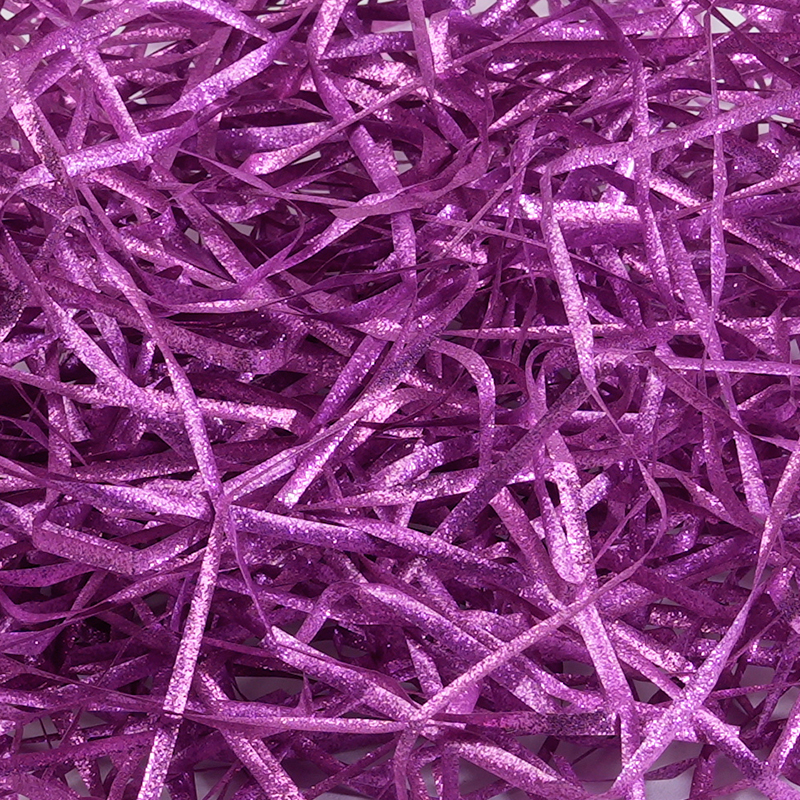 Fibra di rafia PET glitterata metallica