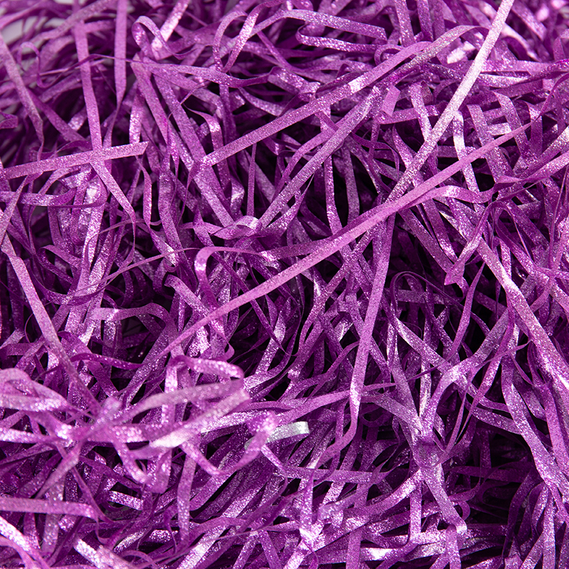 Fibra di rafia PET glitterata metallica