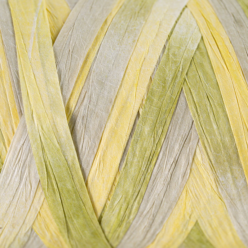 Filato fantasia in raffia e carta