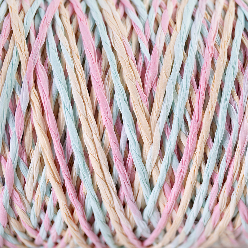 Filato fantasia in raffia e carta