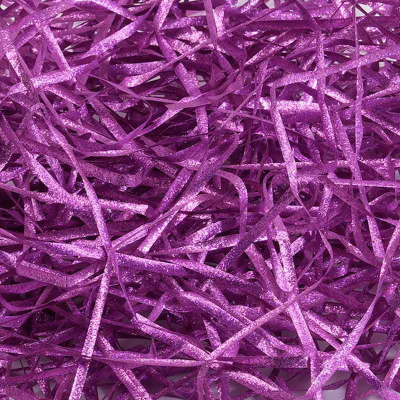 Fibra di rafia PET glitterata metallica